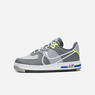 Pantofi Casual Nike Air Force 1 React Fete Gri Gri Inchis Albi | OSXD-18329